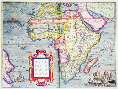 New Map of Africa, 1570 by Abraham Ortelius